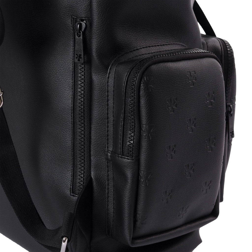 Balô  Signature Leather Backpack - Black