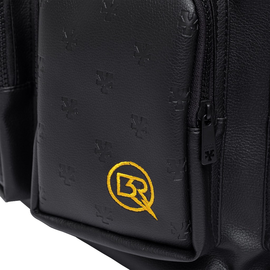 Balô  Signature Leather Backpack - Black