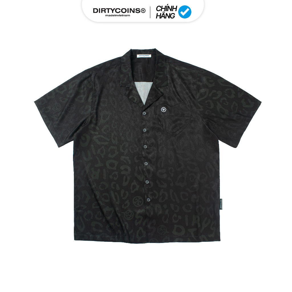 Áo Sơ Mi [DirtyCoins x B Ray] Leopard All Print Shirt - Black
