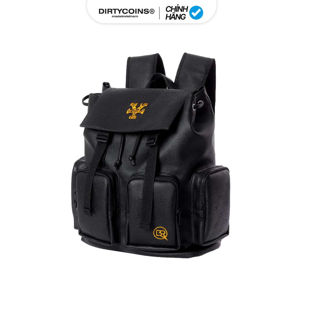 Balô  Signature Leather Backpack - Black