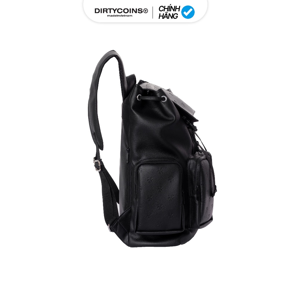 Balô  Signature Leather Backpack - Black