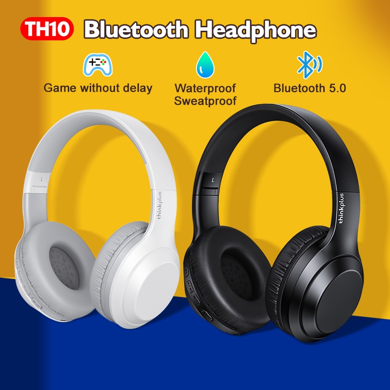 Tai Nghe Bluetooth Lenovo TH10 chụp tai Có Mic Âm Bass Mạnh Mẽ Và Dung Lượng Pin Khủng bảo hành 12 tháng