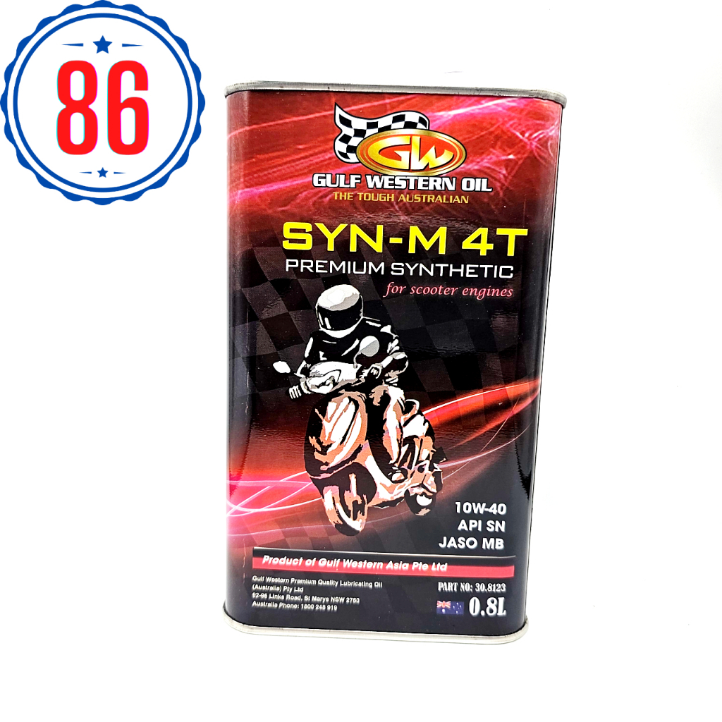 Nhớt tổng hợp 100% cho xe tay ga Gulf Western oil Scooter 10W40 800ML