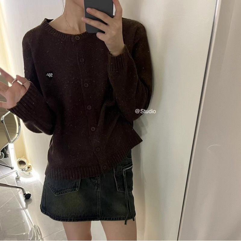 KAYY. Áo cardigan len tiêu thêu tim _ cttt