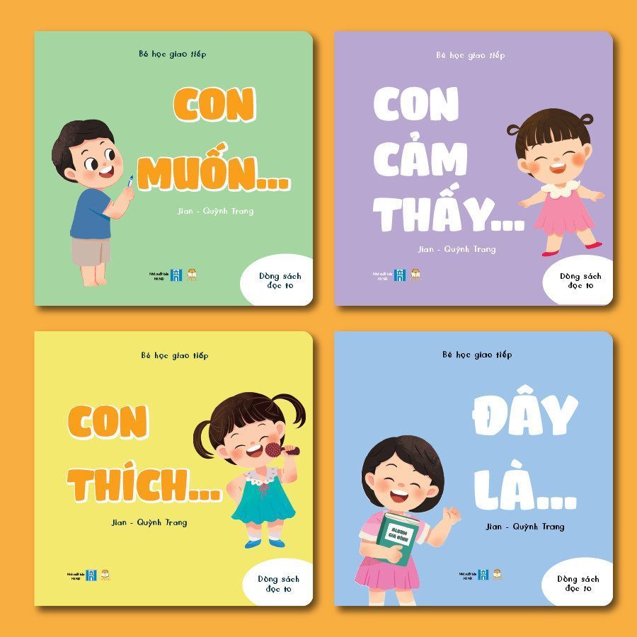 Sách - Song ngữ Việt-Anh - Bé Học Giao Tiếp Bộ 4 quyển (Dành cho bé từ 0-6 tuổi)