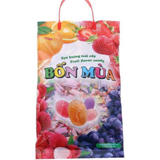 Combo 12 túi Kẹo hương Trái cây Bốn Mùa Quai xách( 1 túi 650 gam)