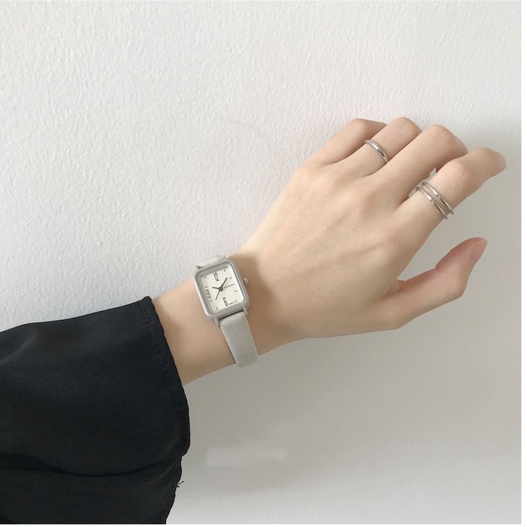 Đồng Hồ Nữ Dây Da Đeo Tay Thời Trang Doukou Mặt Số Chữ Nhật Đơn Giản Tinh Tế DH31
