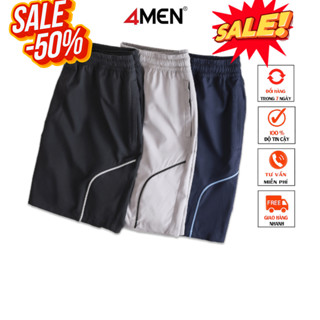 Quần Đùi Short Nam Thể Thao Vải Gió Mỏng Mát Không Bai Gião Co Xù Có Túi Trước Sau