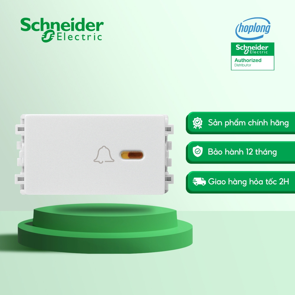 Nút nhấn chuông 8431SBP_WE_G19 size S màu trắng dòng ZenceloA SCHNEIDER