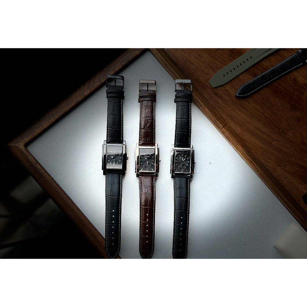 Đồng hồ nam dây da Heritor Frederick Automatic