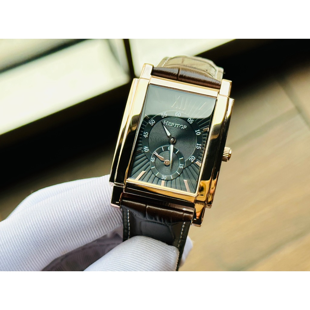 Đồng hồ nam dây da Heritor Frederick Automatic