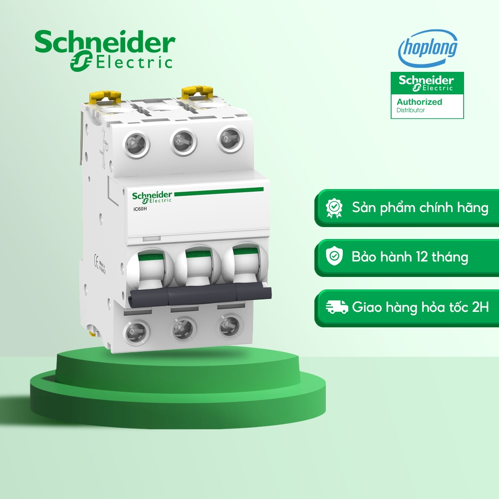Cầu dao tự động Schneider A9F84306 6A C curve 3P iC60H 400V