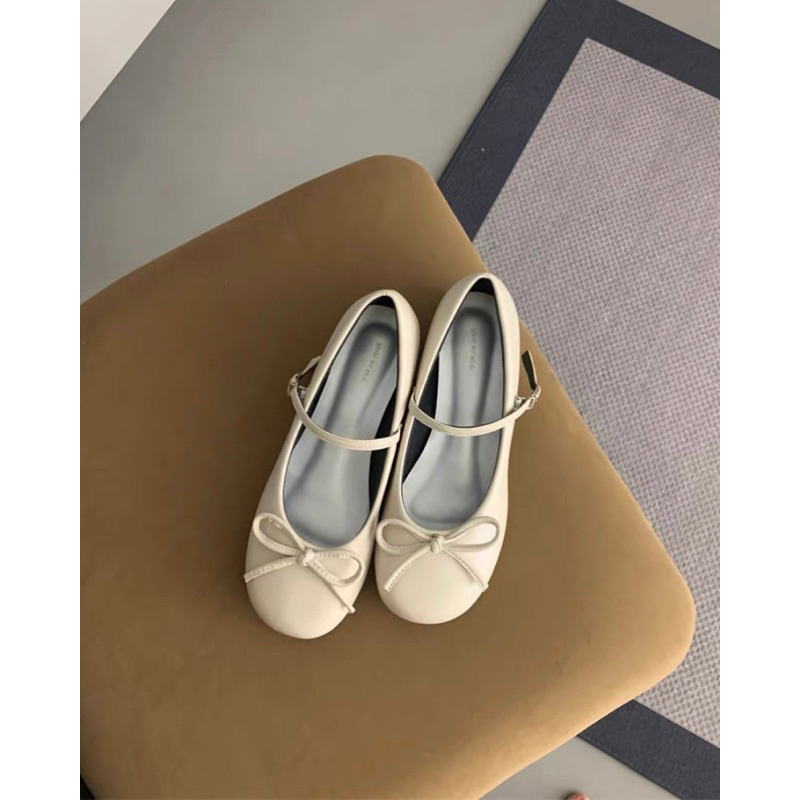 Giày Mary Jane đế thấp giày mũi tròn đế thấp khuy cài