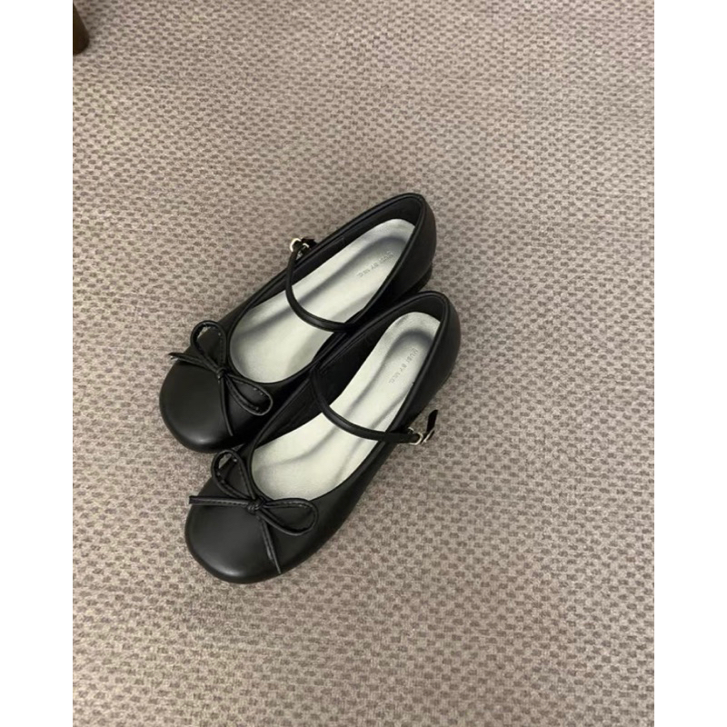 Giày Mary Jane đế thấp giày mũi tròn đế thấp khuy cài