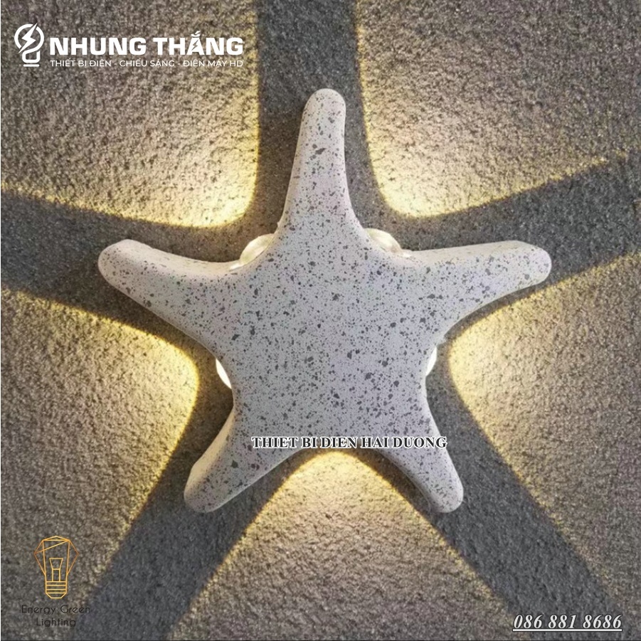 Đèn Gắn Tường Decor Sao Biển,Hải Âu DT-401 - Tô Điểm Thêm Vẻ Đẹp Cho Ngôi Nhà - Ánh Sáng Vàng - Bảo Hành 1 Năm