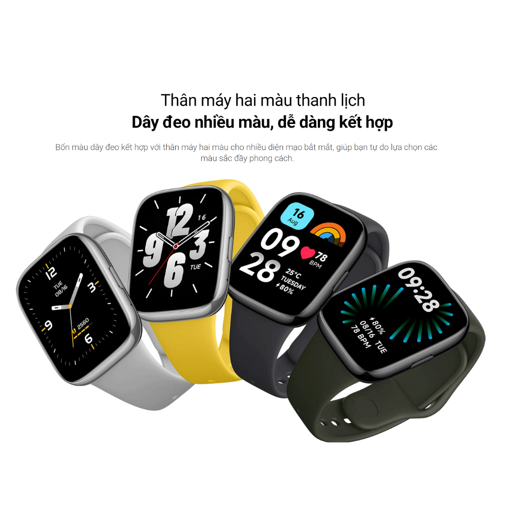 Đồng hồ Xiaomi Redmi Watch 3 Active Nghe/Gọi Màn hình LCD 1.83inch - Bảo hành 12 tháng chính hãng