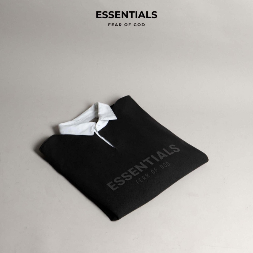 Áo nỉ sweate Essentials FOG Waffle Henley Ss23 Black