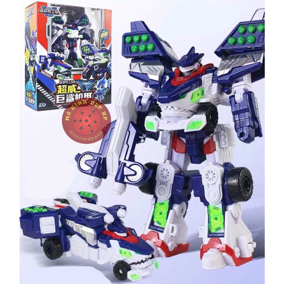 Siêu Robot Hộ Thần Rừng Xanh Cá Mập Cuồng Nộ Sharkross V Rangers Miniforce 5 Lực lượng nhí x siêu nh