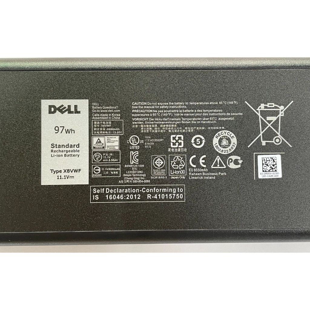 ⚡️ Pin  laptop dell DELL LATITUDE 5404 E7204 E7404 E5404 9CELL 97WH W11CK X8VWF
