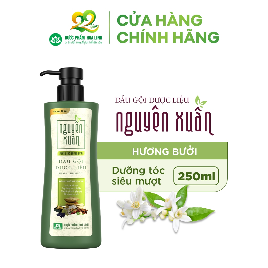 Dầu gội dược liệu Nguyên Xuân Dưỡng tóc Hương bưởi 250ml