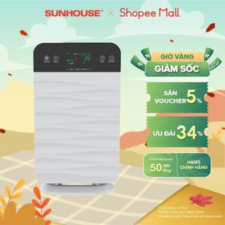 Máy lọc không khí Sunhouse SHD-15AP9715 diện tích sử dụng 20m2 | 3 lớp màng lọc sạch bụi bẩn | 2 chế độ vận hành