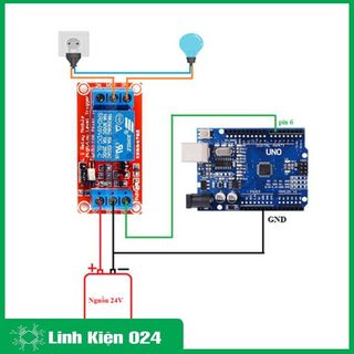 Module Relay 24VDC 1/2 kênh High/Low