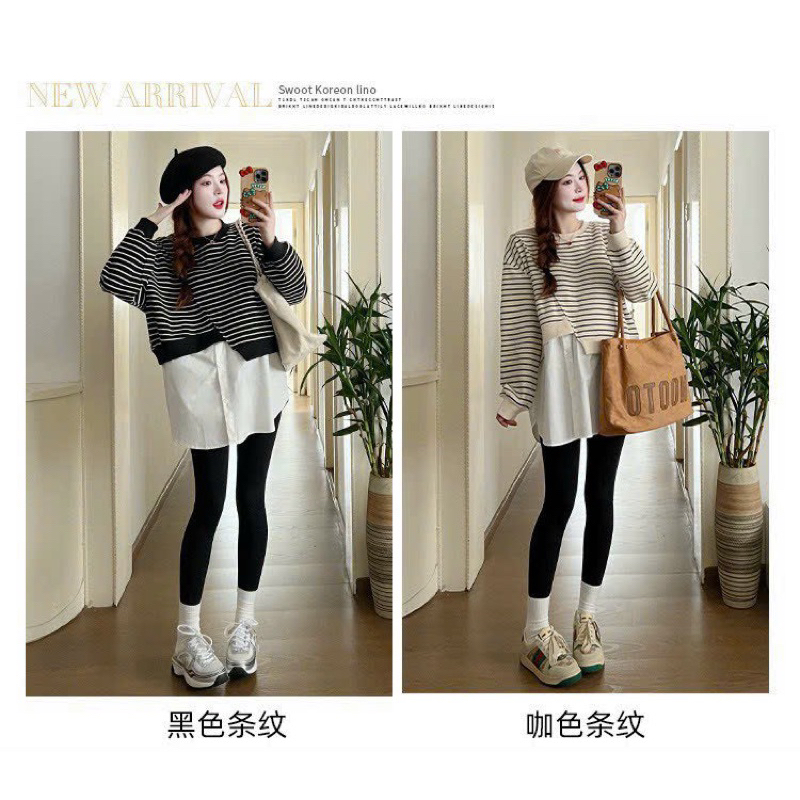 ÁO BẦU DÀI THUN TỔ ONG KẺ -2 màu