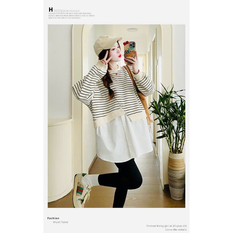 ÁO BẦU DÀI THUN TỔ ONG KẺ -2 màu