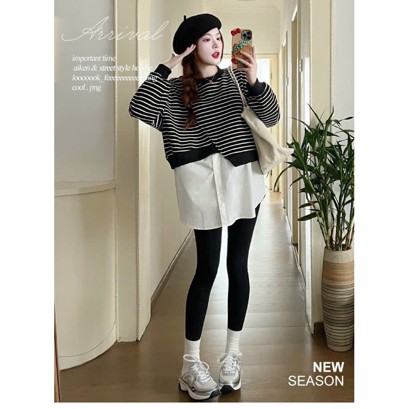 ÁO BẦU DÀI THUN TỔ ONG KẺ -2 màu