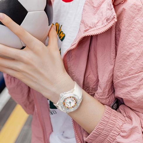 Đồng Hồ Unisex Chính Hãng Mark Fairwhale FW015 Size 40mm Dây Đeo Silicone Chống Nước 30m Trẻ Trung Sang Trọng
