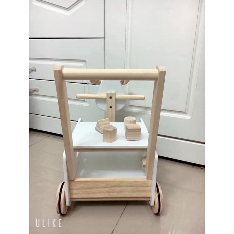 Xe Tập đi- Xe đẩy kiêm chòi chân bằng gỗ