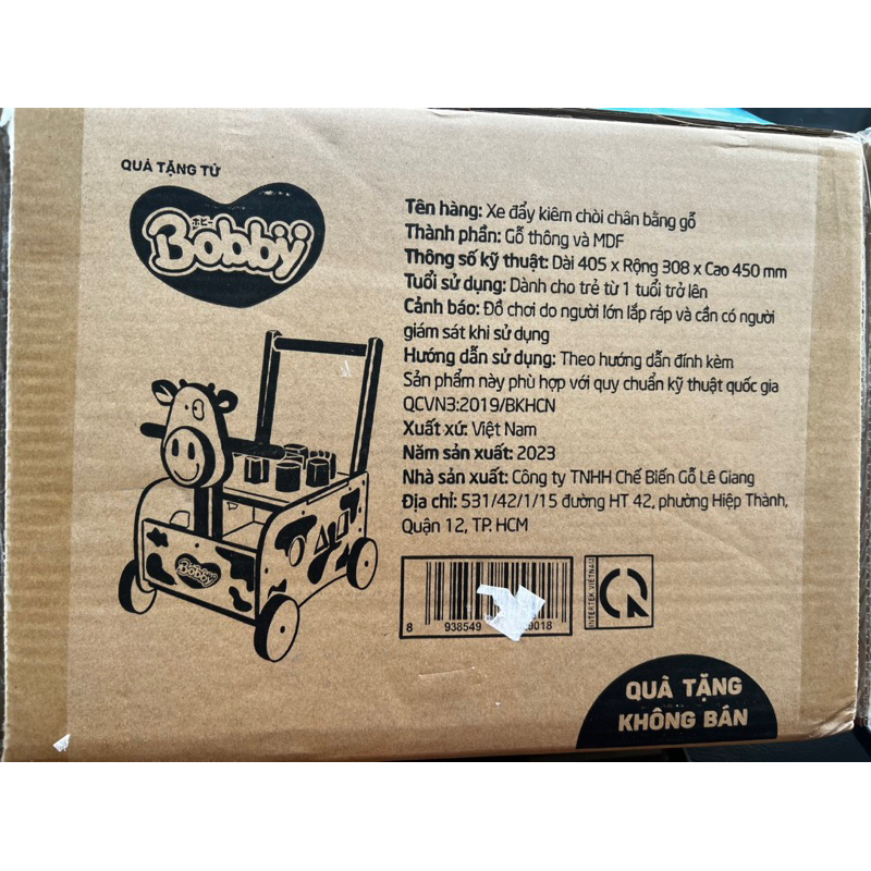 Xe Tập đi- Xe đẩy kiêm chòi chân bằng gỗ