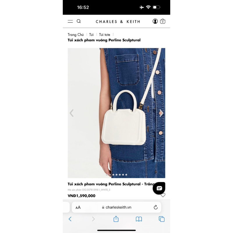 Pass túi đeo chéo bánh bich qui CNK auth