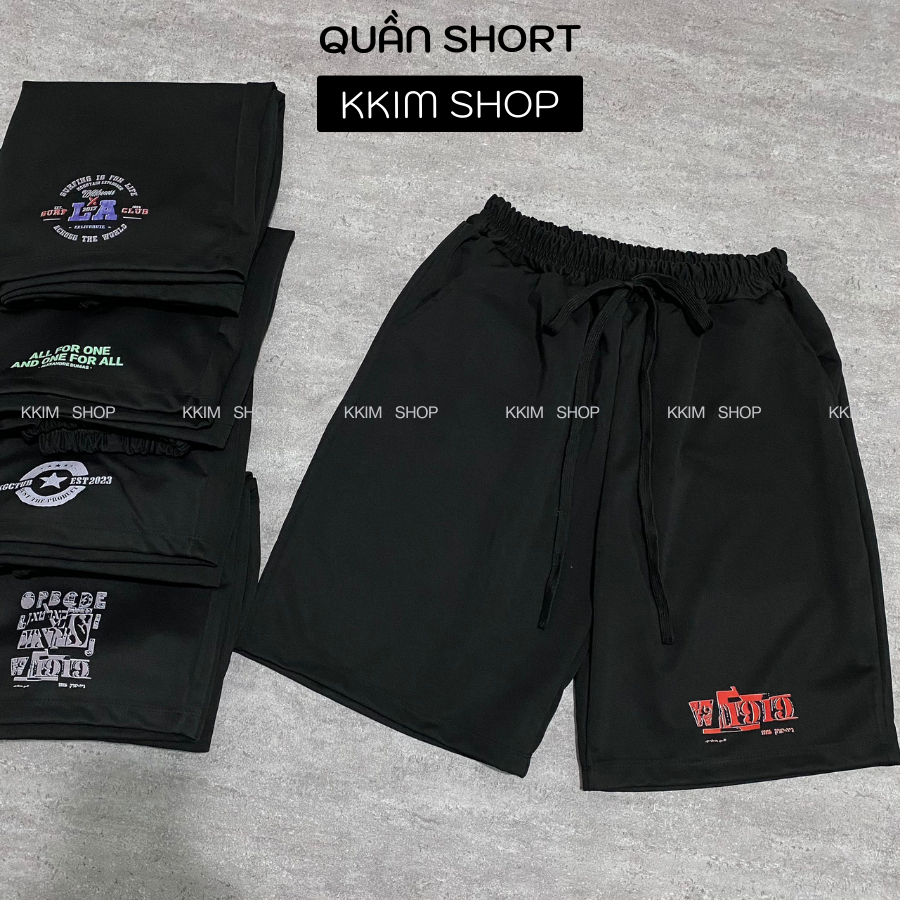 QUẦN SHORT KKIMSHOP, quần đùi thun nam nữ form rộng unisex, quần short mặc nhà nam nữ, XƯỞNG KKIM SHOP