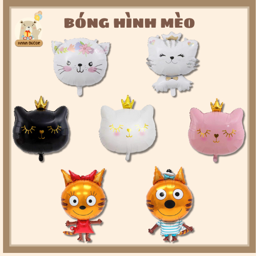 Bóng hình mèo trang trí sinh nhật siêu dễ thương Hana Decor