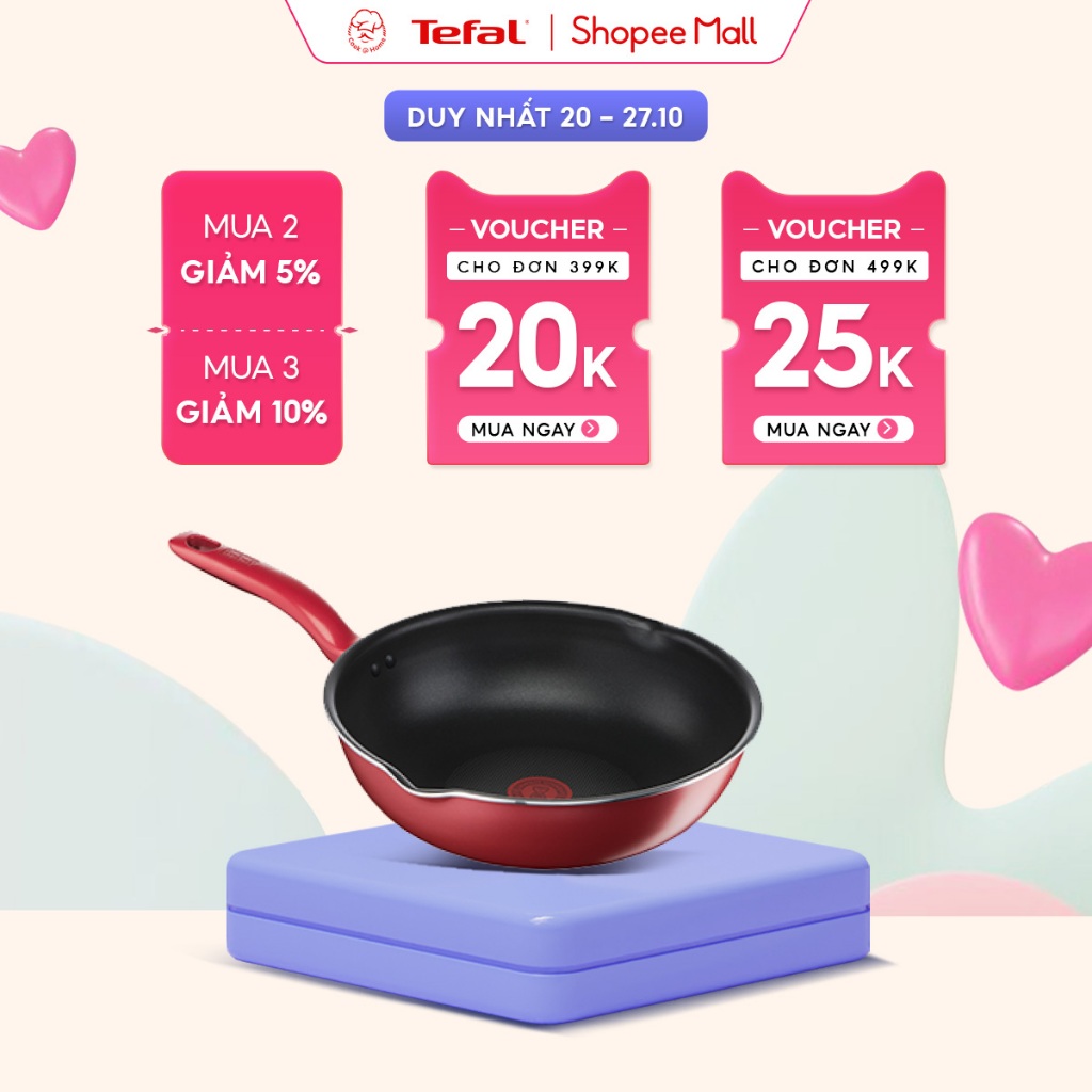 Chảo chống dính sâu lòng Tefal So Chef dùng cho bếp từ size 24, 28cm - Bảo hành 2 năm