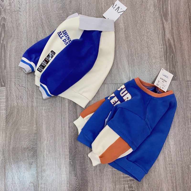 Áo nỉ lót lông bé trai dư xịn 1-5y