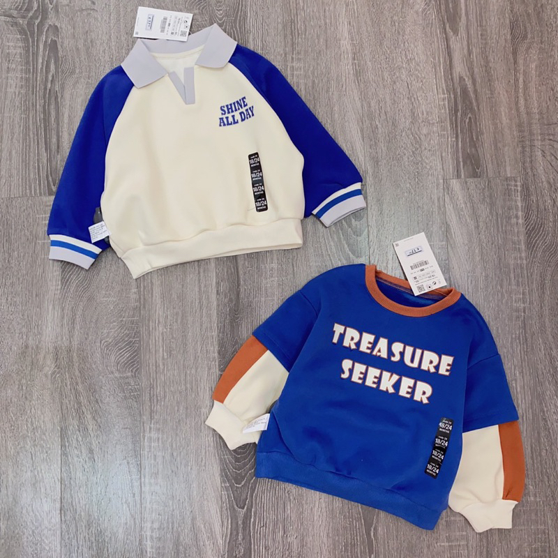 Áo nỉ lót lông bé trai dư xịn 1-5y