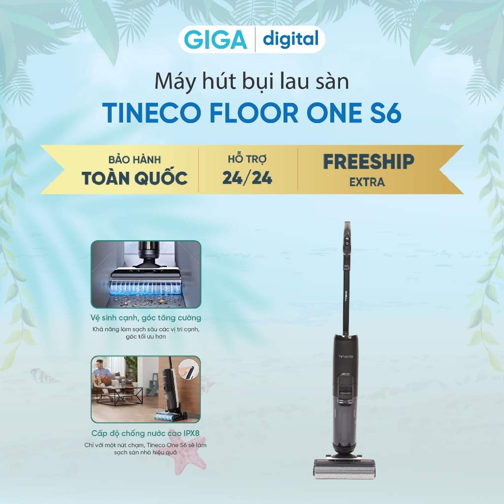 Máy hút bụi lau sàn Tineco Floor One S6 - Cảm biến iLoop - 3 chế độ làm sạch