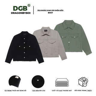 ÁO KHOÁC KAKI - JACKET CROPTOP BASIC