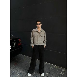 ÁO KHOÁC KAKI - JACKET CROPTOP BASIC