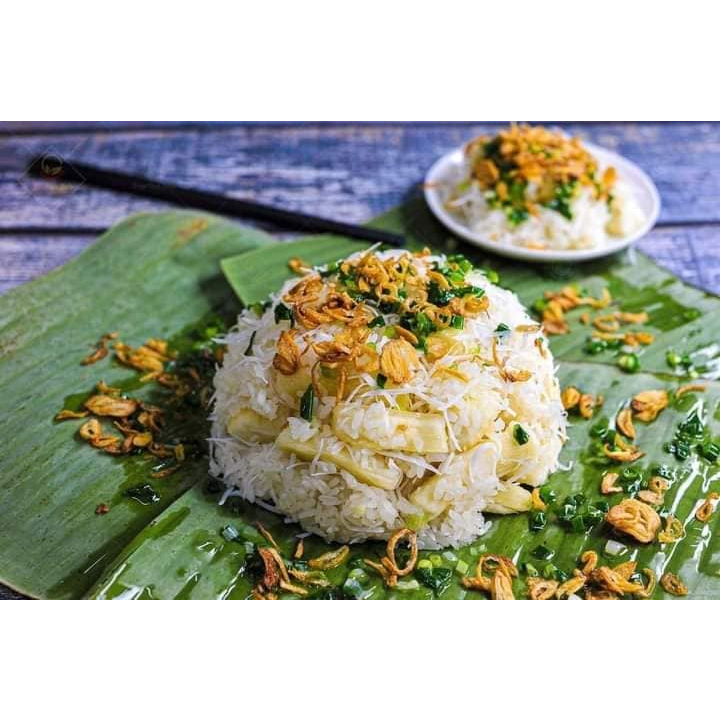 Xôi sắn mỡ hành thơm ngon túi 1kg ❤️Tmart - Thực phẩm sạch
