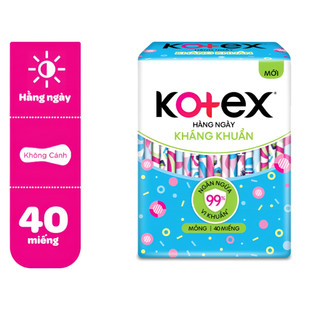 Băng vệ sinh Kotex hằng ngày kháng khuẩn 40 miếng
