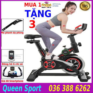 Xe đạp tập gym thể dục tại nhà Queen Sport X9 khung thép chịu lực sơn tĩnh điện bánh đà 8kg dây curoa bảo hành 3 năm