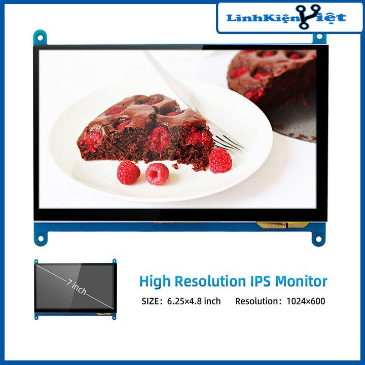Màn hình Raspberry 7Inch HD 1024x600 cảm ứng điện dung