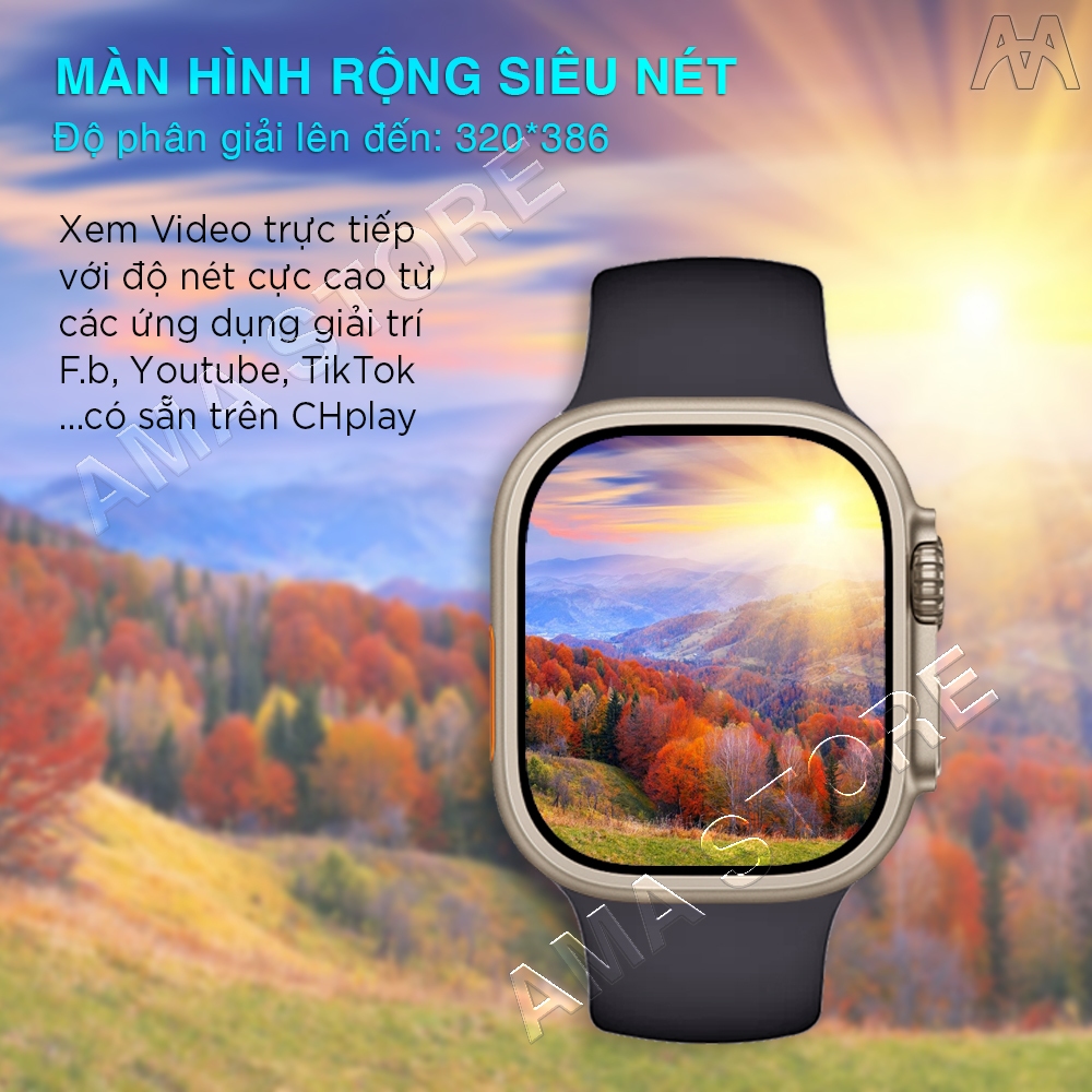 Đồng hồ Thông minh Lắp sim Tải được Zalo Facebook Messenger Youtube TikTok Kết nối Wifi 4G Bluetooth AMA TK Watch #46