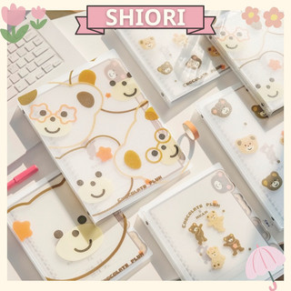  Sổ còng thay được giấy B5 Chocolate Plum Bear-120 trang Sẵn Tab Phân Trang kẻ ngang SHIORI Phong Cách Nhật Bản 