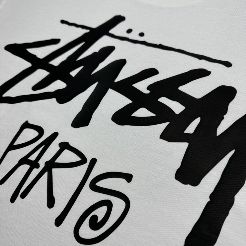 Áo Thun Stussy Paris Form Unisex Hàng Full Tag Tem Túi Zip - Áo Phông Stussy 100% cotton