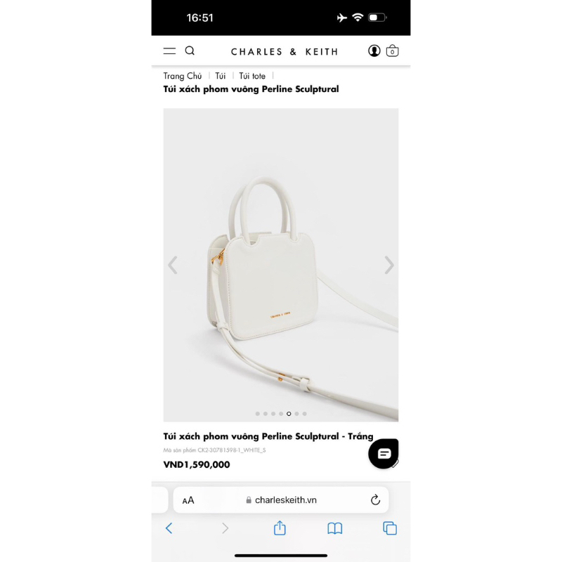 Pass túi đeo chéo bánh bich qui CNK auth