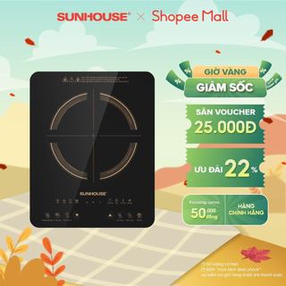 Bếp từ đơn Sunhouse SHD6803 | Công suất 2000W | Bảo hành chính hãng 12 tháng | Phím bấm điện tử | 8 chế độ nấu